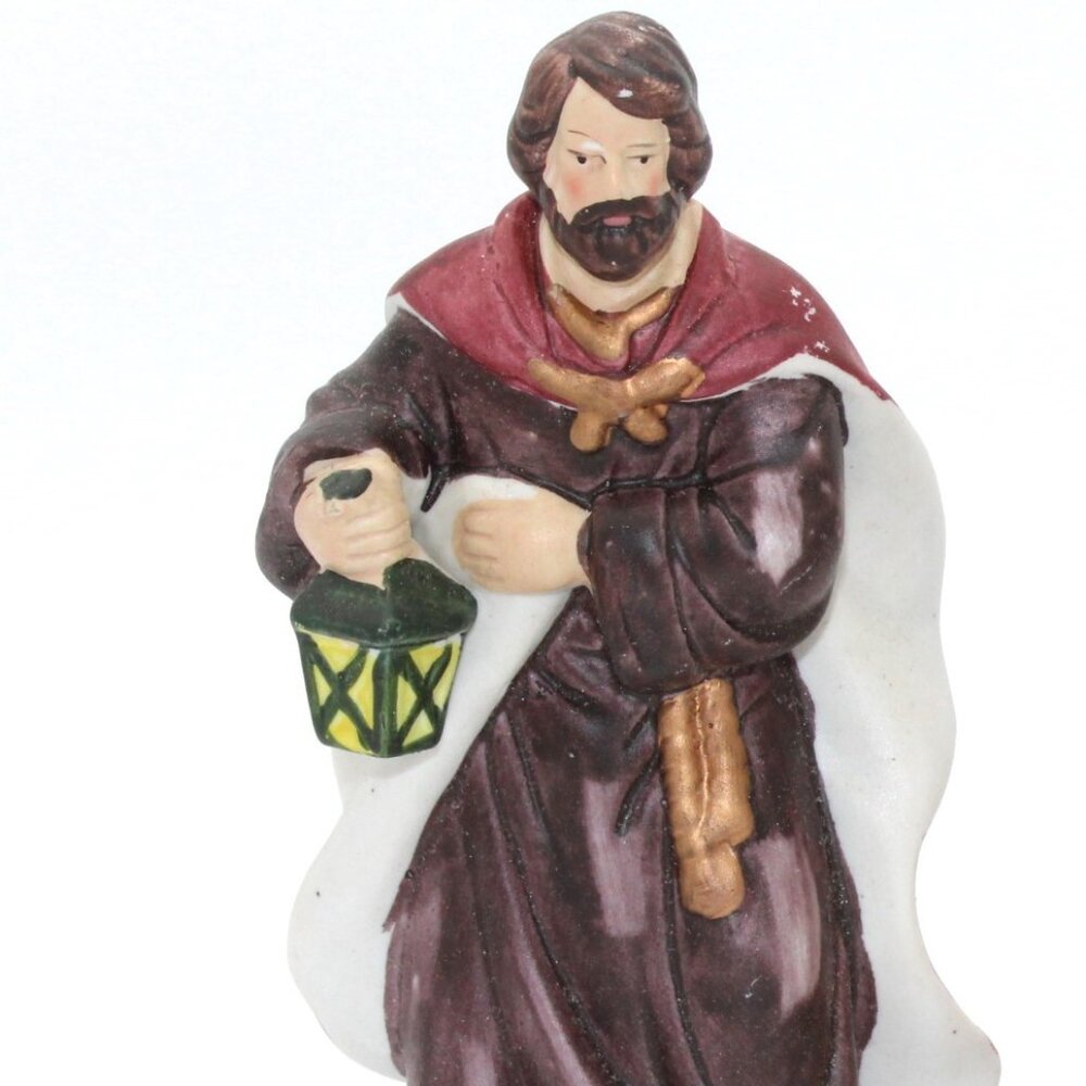 Vintage Porcelain Hand Painted Nativity Scene Replacement Joseph Figurine